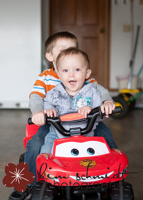 Randon and Rylan on Cars